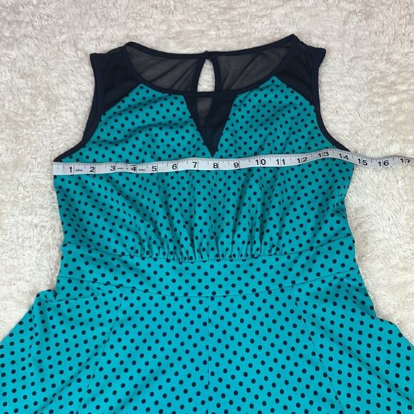 EnFocus Studio black mesh and mint a line dress, size 4 - Picture 5 of 8